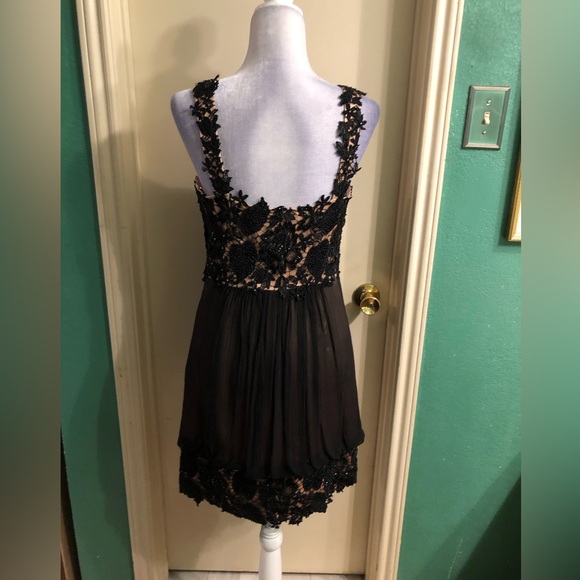 Jovani Black Beaded Silk & Lace Dress - Picture 7 of 15